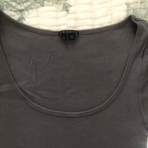 Theory capped ribbed tee